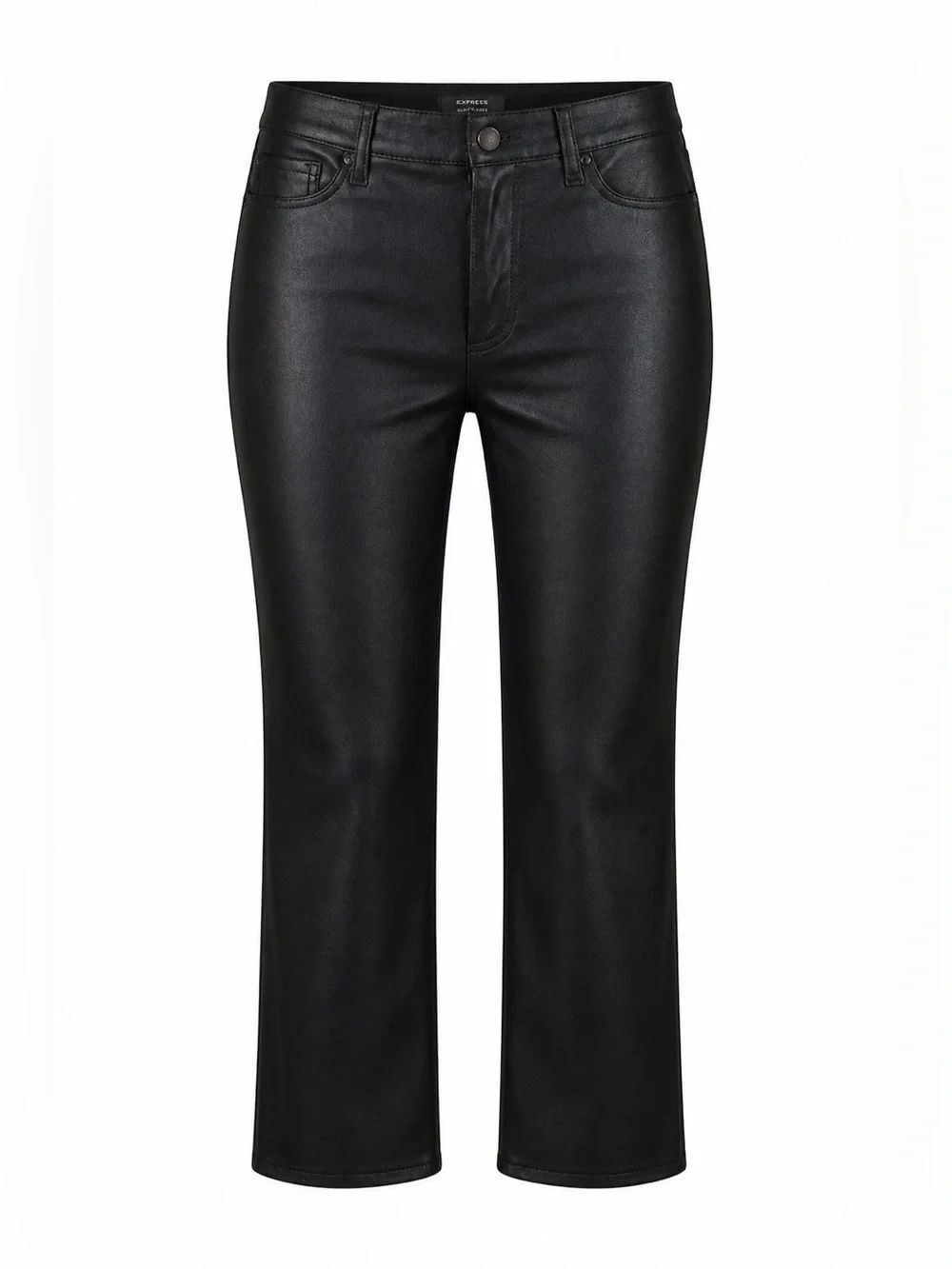 Banana Republic Women's Black Mid-Rise Bootcut Faux Leather Pants